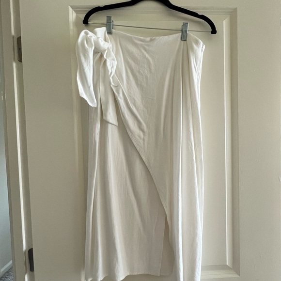 ASOS wrap linen midi skirt - Picture 2 of 6